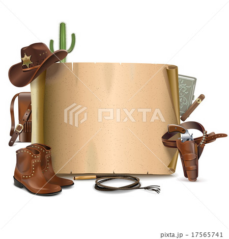 Vector Cowboy Scroll 17565741