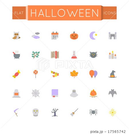 Vector Flat Halloween Icons 17565742