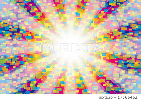 背景素材壁紙 モザイク模様 モザイク画 爆発 花火 放射状 フラッシュ 閃光 バーゲンセール 特価 のイラスト素材