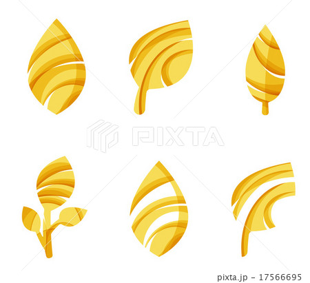 Set of abstract eco leaf icons, business logotype Set of abstract eco leaf icons, business logotype 17566695