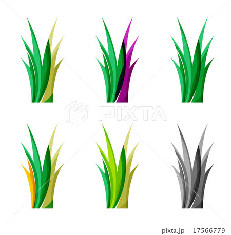 Set of abstract eco plant icons, business logotype 17566779
