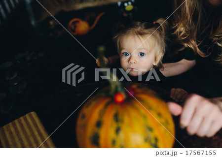 little girl playing in a witch 17567155