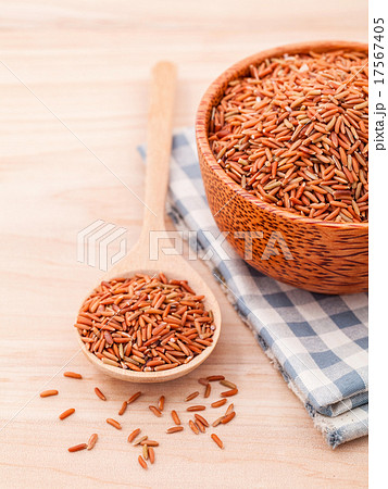 Whole grain Traditional Thai rice . 17567405