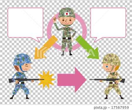 集団的自衛権を行使した場合のイメージ図（吹き出しあり） 17567959