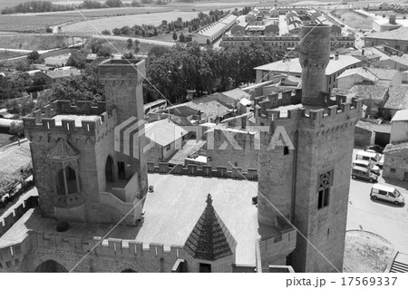 Castle of Olite in black and white Castle of Olite in black and white 17569337