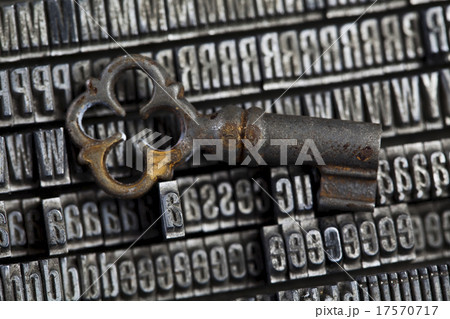 Key on printers blocks, bright color theme Key on printers blocks, bright color theme 17570717