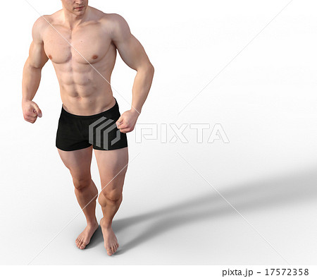 鍛えた躯の男性　perming3DCGイラスト素材 17572358