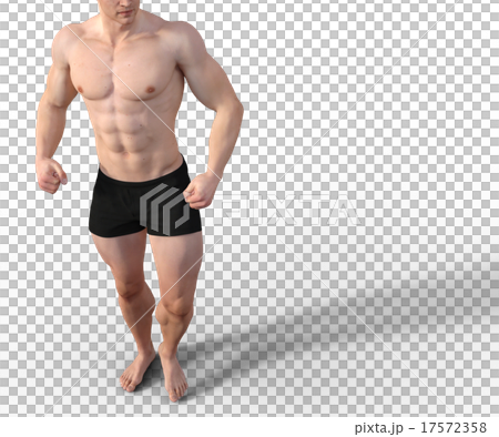 鍛えた躯の男性　perming3DCGイラスト素材 17572358