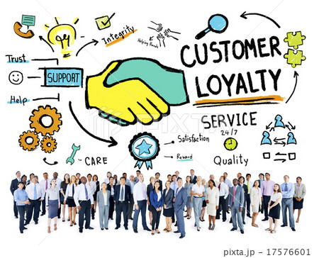 Customer Loyalty Service Support Care Trust Business Concept Customer Loyalty Service Support Care Trust Business Concept 17576601