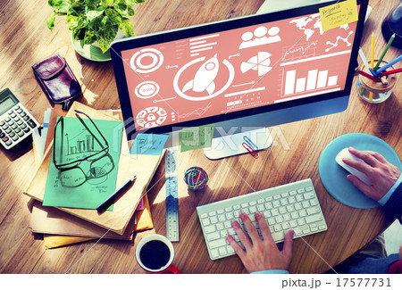 New Business Chart Innovation Teamwork Global Business Concept New Business Chart Innovation Teamwork Global Business Concept 17577731