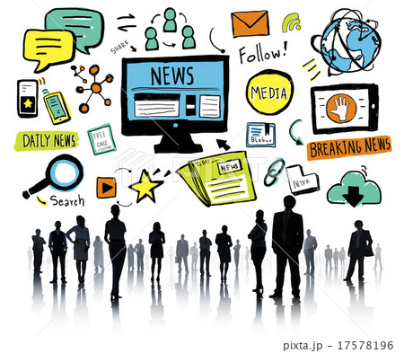 News Breaking News Daily News Follow Media Searching Concept 17578196