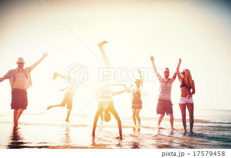 Friendship Freedom Beach Summer Holiday Concept Friendship Freedom Beach Summer Holiday Concept 17579458