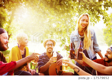 Friend Celebrate Party Picnic Joyful Lifestyle Drinking Concept Friend Celebrate Party Picnic Joyful Lifestyle Drinking Concept 17579652