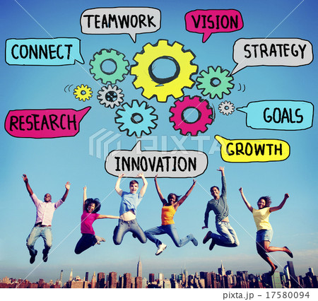 Teamwork Connect Strategy Vision Together Gear Concept 17580094