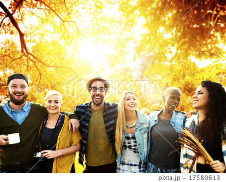 Friends Outdoors Camping Holiday Cheerful Concept Friends Outdoors Camping Holiday Cheerful Concept 17580613