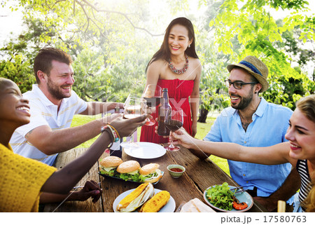 Friends Outdoors Party Celebration Hanging out Concept 17580763