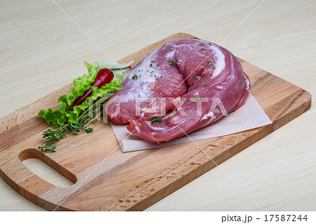 Raw pork tenderloin Raw pork tenderloin 17587244