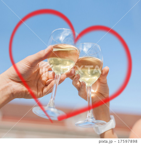 couple drinking wine in cafe couple drinking wine in cafe 17597898