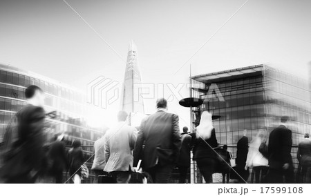 Business People Rush Hour Walking Commuting City Concept 17599108
