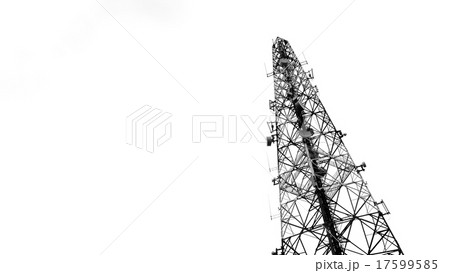 Broadcasting tower with cloudy sky 17599585