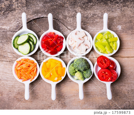 Sliced of vegetables 17599873