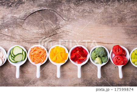 Sliced of vegetables 17599874