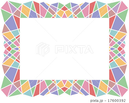 ステンドグラス風フレームのイラスト素材