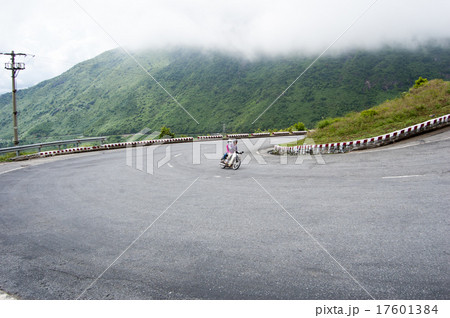 Mountain road on Hai Van pass in Hue Mountain road on Hai Van pass in Hue 17601384
