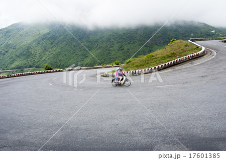 Mountain road on Hai Van pass in Hue Mountain road on Hai Van pass in Hue 17601385