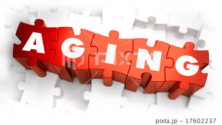 Aging - White Word on Red Puzzles. Aging - White Word on Red Puzzles. 17602237