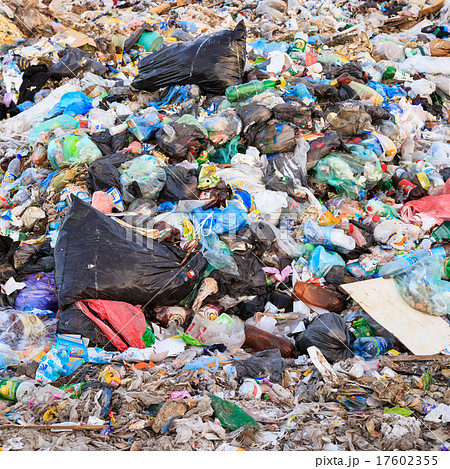Junkyard Of Domestic Garbage In Landfill 17602355