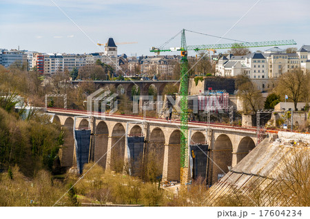 Construction of a railway in Luxembourg city 17604234