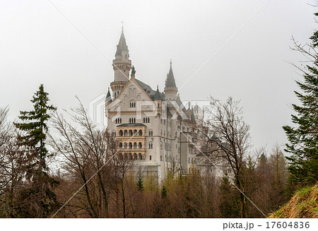Neuschwanstein Castle in a fog - Bavaria, Germany 17604836
