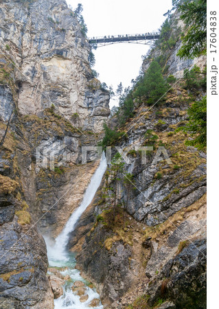 View of Marienbrcke (Mary's bridge) over waterfall 17604838