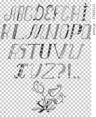 Hand drawn vector ABC letters in doodle style. 17608122