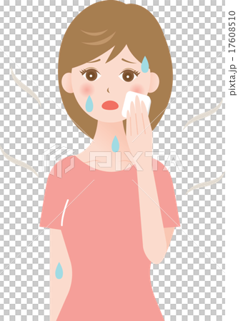 A woman sweating away A woman sweating away 17608510