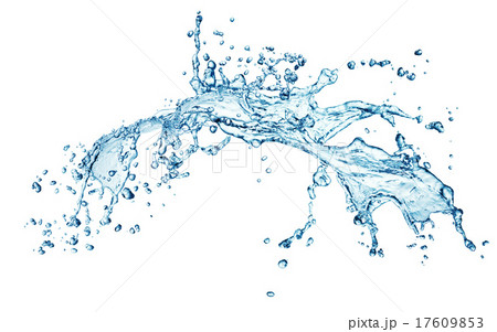 blue water splash isolated 17609853