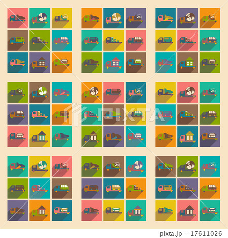 Flat with shadow concept and mobile application 17611026