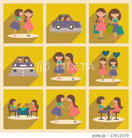 Flat with shadow concept and mobile application 17611079