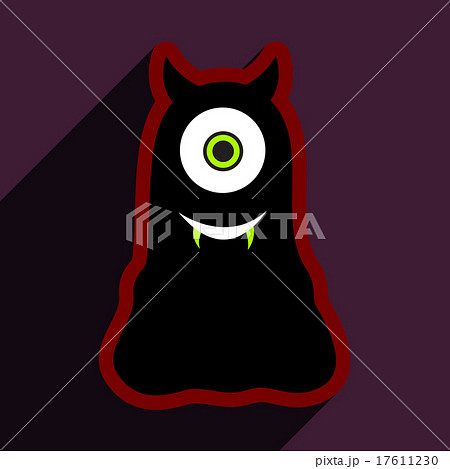 Flat with shadow Icon cyclops monster on theのイラスト素材 [17611230] - PIXTA