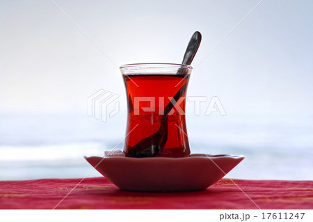 Glass of tea at cafe 17611247