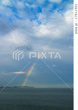台風一過の相模湾と真鶴半島のレインボー 台風一過の相模湾と真鶴半島のレインボー 17611401