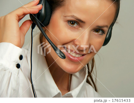 Girl with headphones Girl with headphones 17615433
