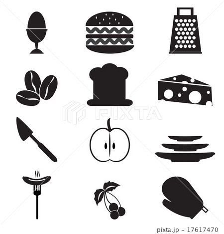 Utensil and food icon set illustration Utensil and food icon set illustration 17617470