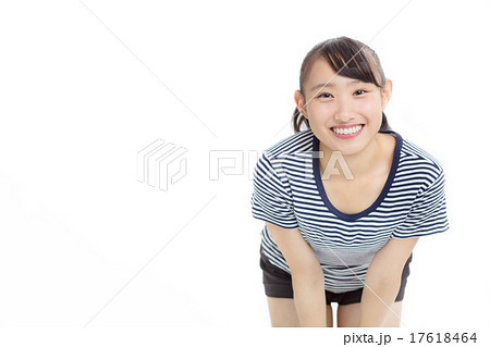 健康的な可愛い女子高生の写真素材