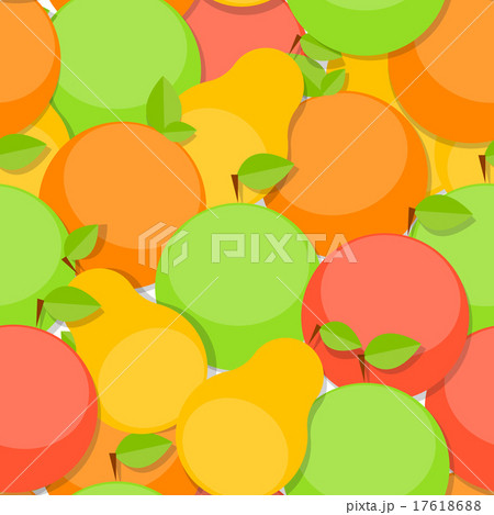 Seamless Pattern Background from Apple, Orange and 17618688