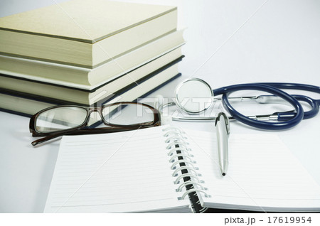 Book, Stethoscope and Glasses - Conceptual Book, Stethoscope and Glasses - Conceptual 17619954