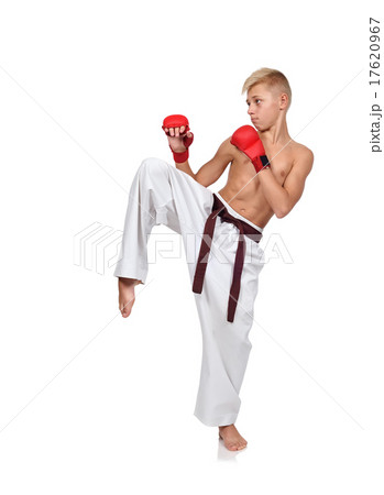 karate boy with red gloves 17620967
