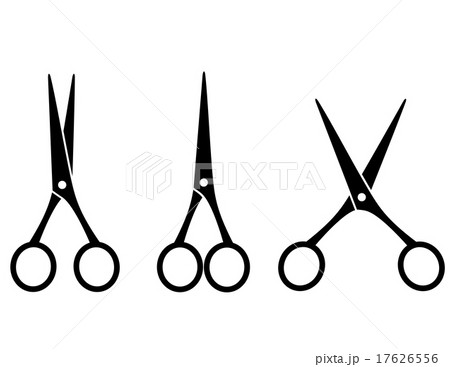 black isolated cutting scissors black isolated cutting scissors 17626556