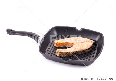 Grilled salmon steak. Grilled salmon steak. 17627199